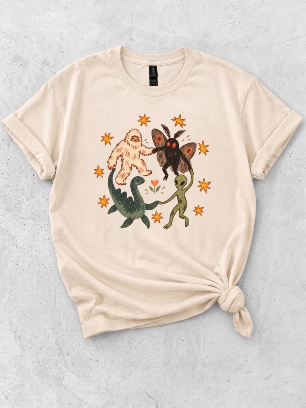 Gildan Dancing Cryptids Graphic Tee, Unisex Shirt, Halloween Gift
